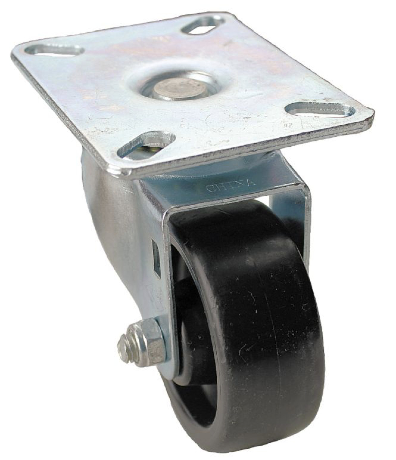 NEW! LOT of (4) LIGHT DUTY 3″ SWIVEL PLATE CASTERS, 270 LB. RATING
