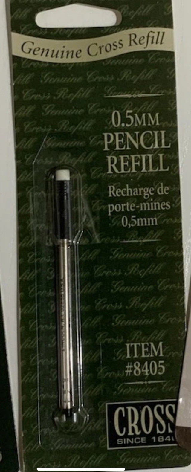 CROSS 0.5 mm PENCIL REFILL 12 Leads / 1 Eraser 8405 You Get 1 Only