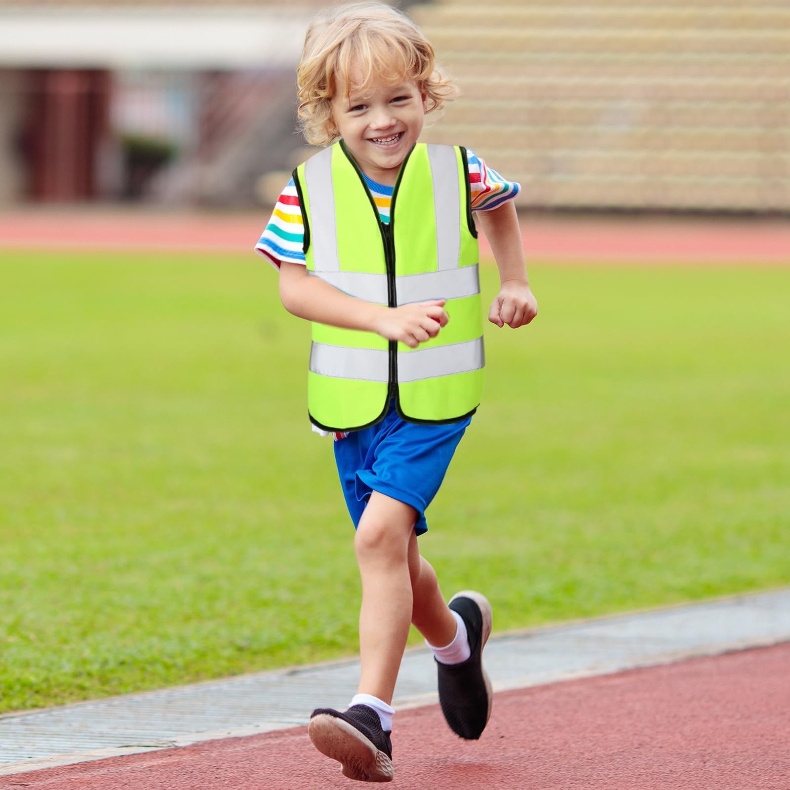 10 Pcs High Visibility Kids Safety Vest, Reflective Safety Vest with Zipper, …