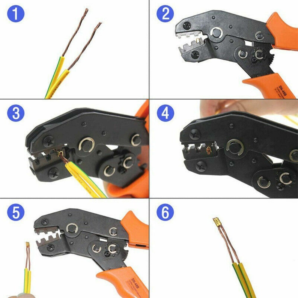 500 Pcs U Shape Copper Terminals Crimp Kit – Non-Insulated Assortment Wire Cable