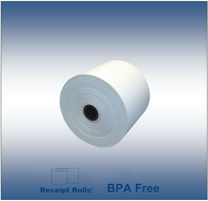 3 1/4″ x 125′ Veeder-Root TLS-450 BPA Free Thermal Receipt Paper Rolls 50/case