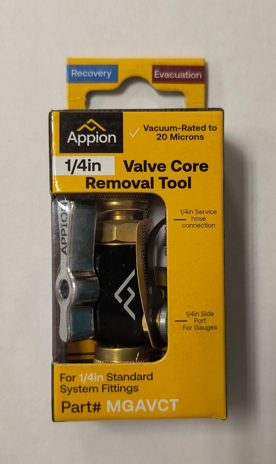 Appion MGAVCT 1/4″ MegaFlow Vacuum-Rated Valve Core Removal Tool