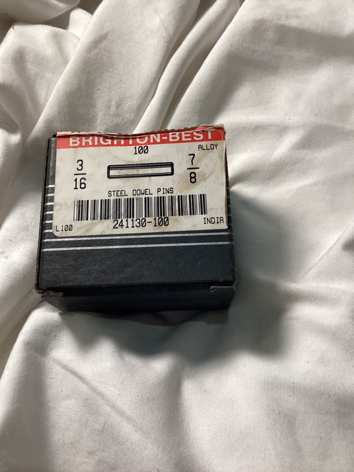 Brighton Best 3/16 x 7/8 Steel Dowel Pins (Box of 100)