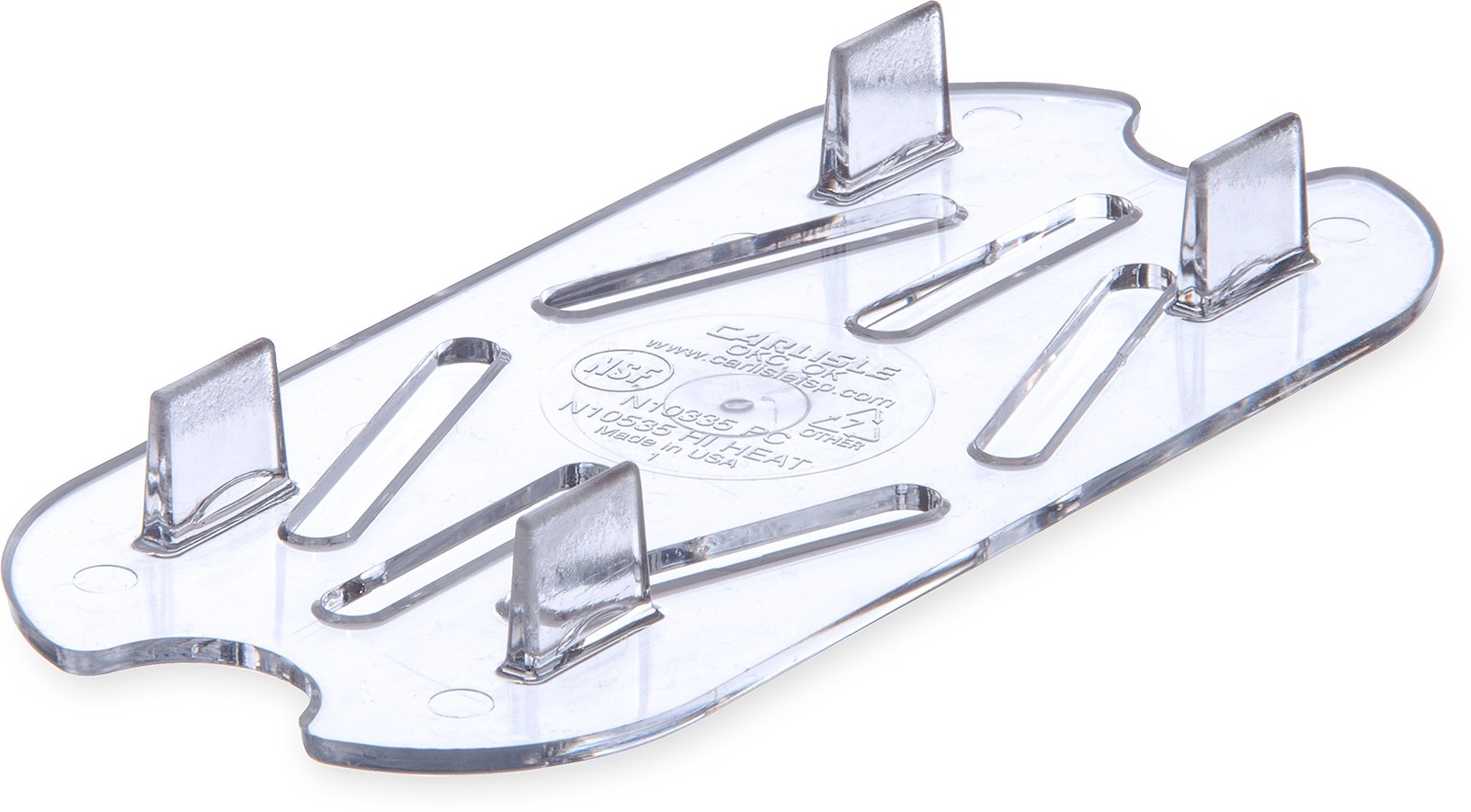 6-Pack 1/9 Size Clear Polycarbonate Food Pan Drain Shelf Tray for Kitchen