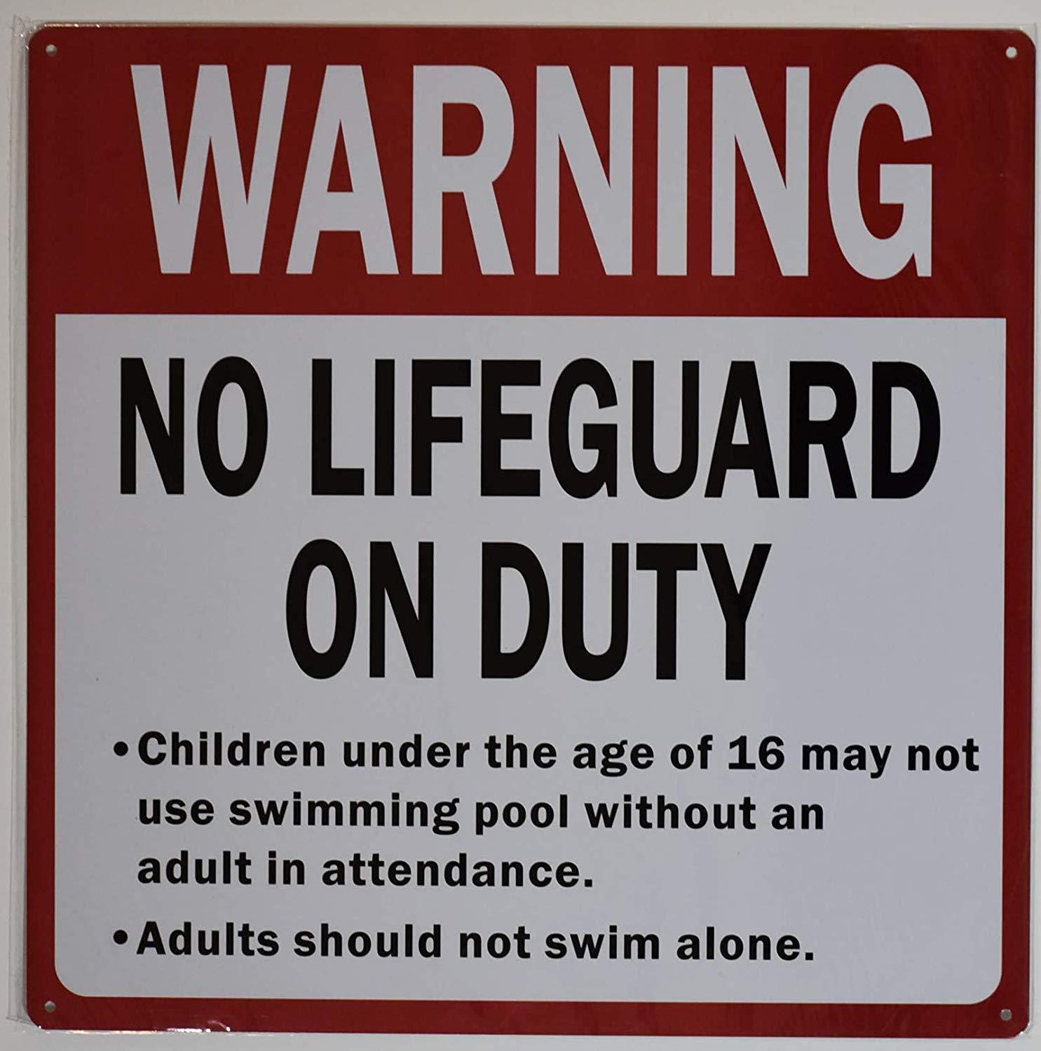 Warning, NO Life Guard ON Duty, Children Under Age 16 May NOT USE Swimming Pool