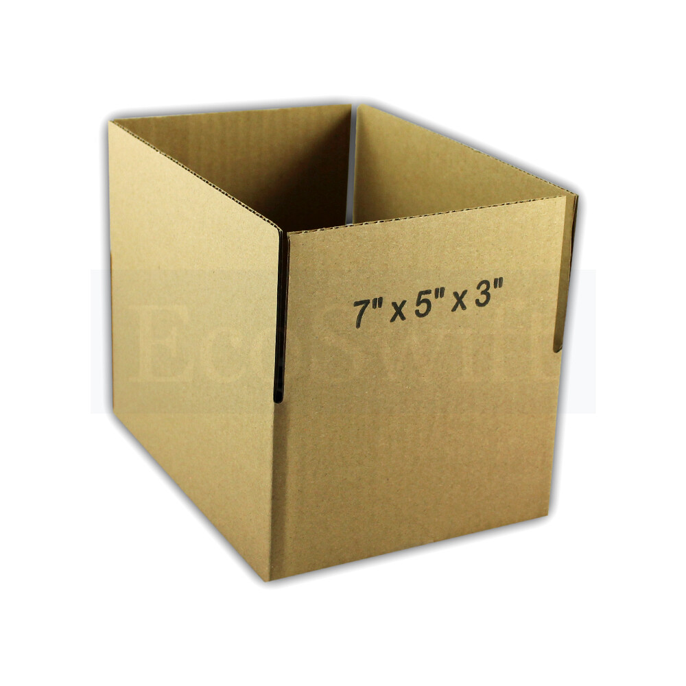 1-200 7x5x3 “EcoSwift” Cardboard Packing Mailing Shipping Corrugated Box Cartons