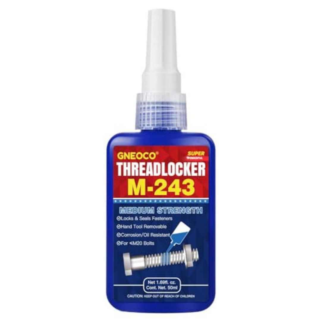 Threadlocker Blue, Thread Lock Medium Strength Lock Tight for Nuts, Bolts, Faste