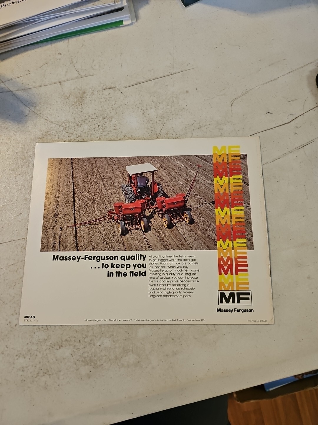 Vintage 1978 Massey Ferguson Planters Dealer Sales Brochure