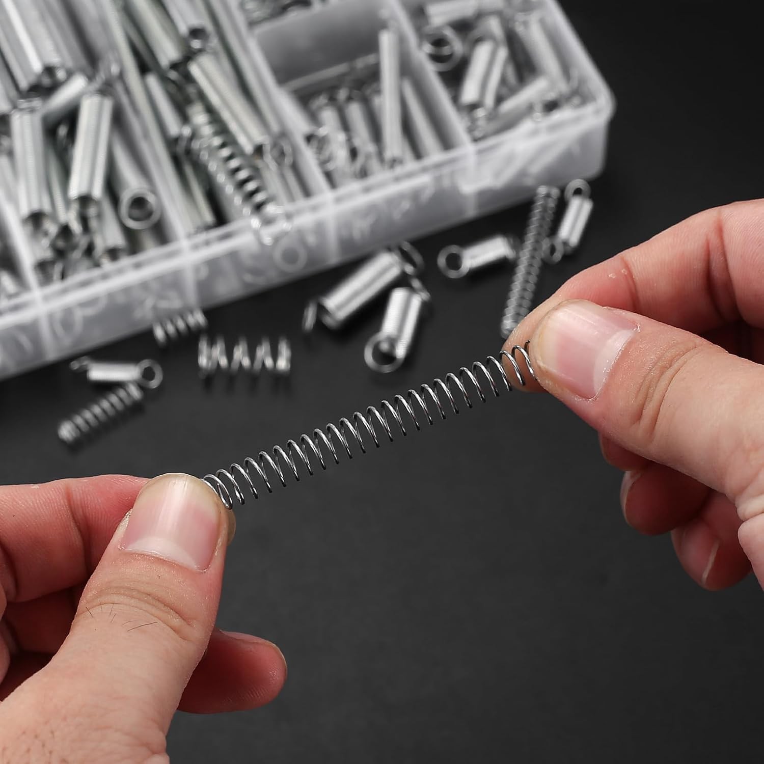 210 Pcs Spring Assortment Kit Compression & Extension Springs Zinc Plated Steel
