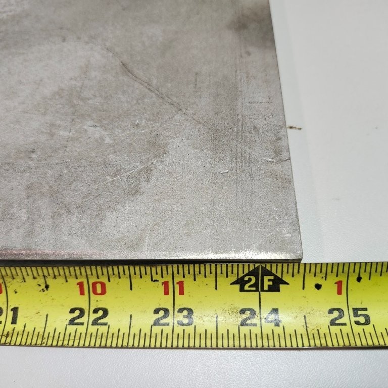 1/2″ x 11″ x 24-1/2″ Stainless Steel Grade 304 Plate With 1/2″ Hole Surplus Stk
