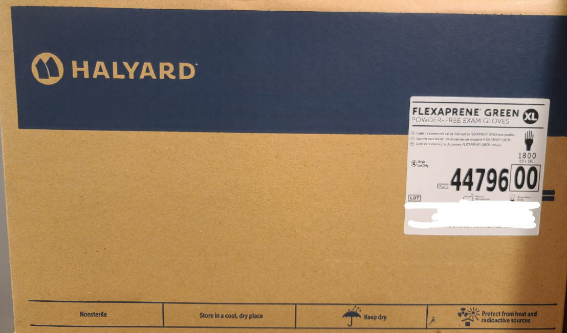 Halyard XL Flexaprene Gloves (Case: 10 Boxes 1800ea) 44796-PowderFree