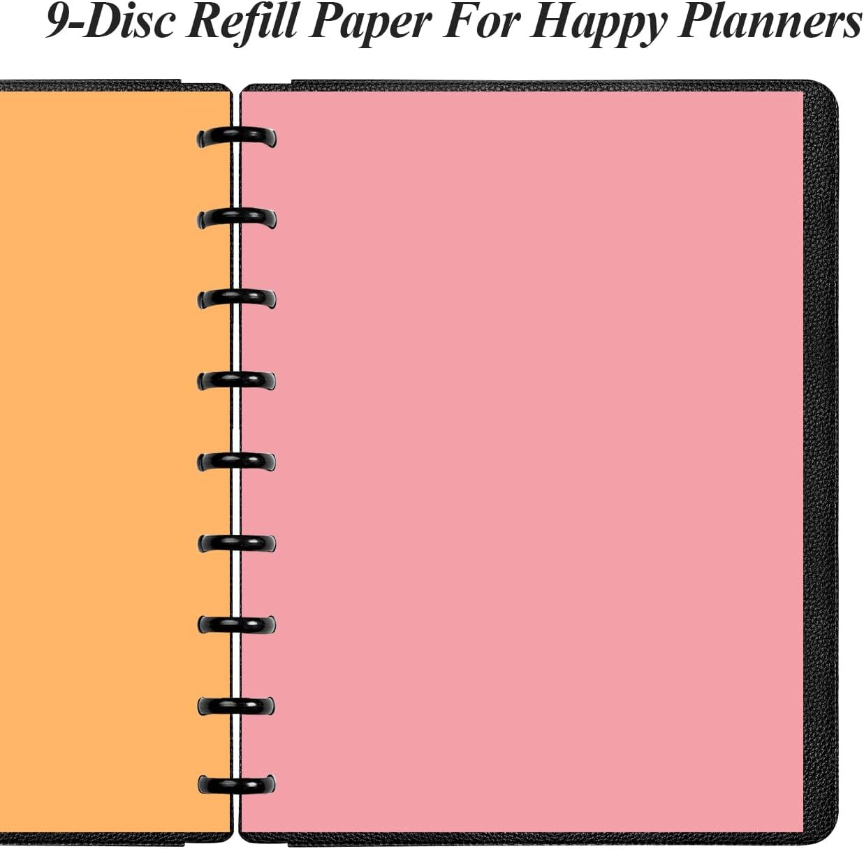 9-Disc Discbound 5 Colorful Blank Paper Pre-punched Happy Planners Inserts, 100S
