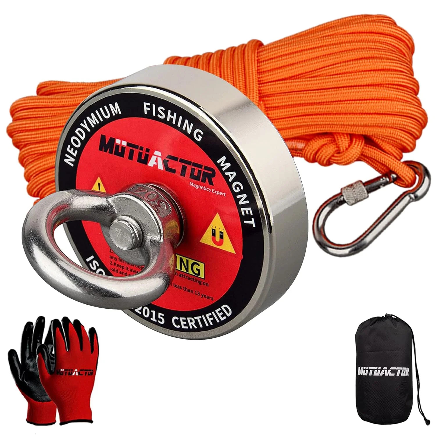 400lbs Neodymium Magnet Fishing Kit with 20m Rope for Treasure Hunting