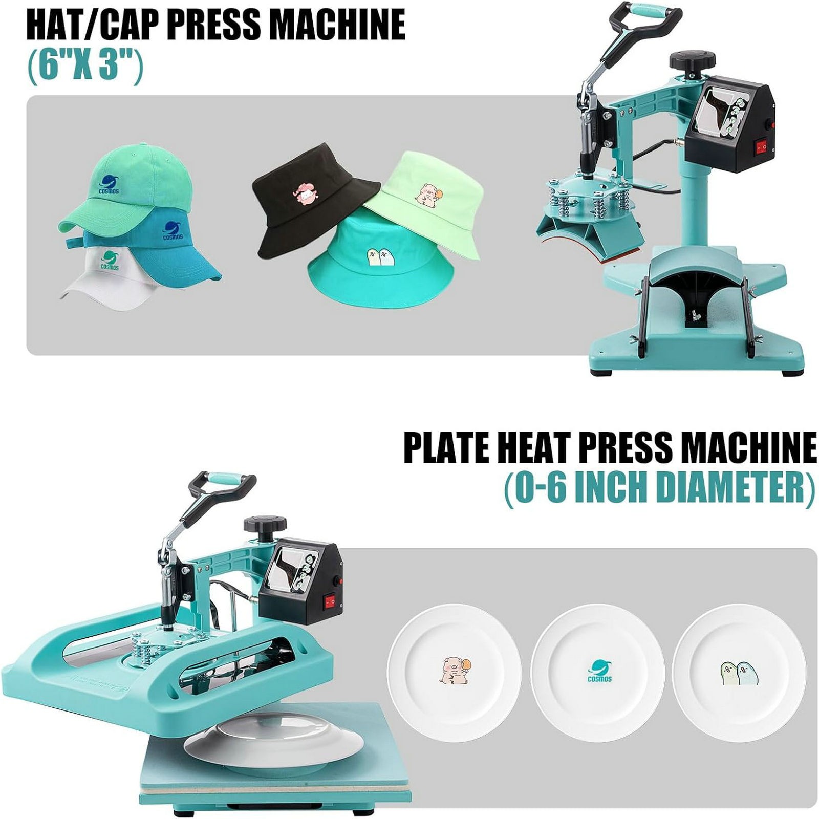 5 in 1 Heat Press Machine 15″x15″ T-Shirt Transfer Sublimation W. 30OZ Tumbler