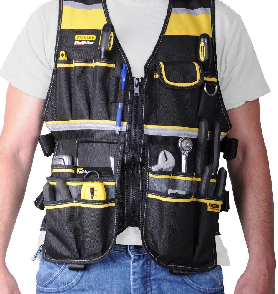 Multi Pocket Tool Vest Multipurpose Personal Storage Compartments Shoulder Strap