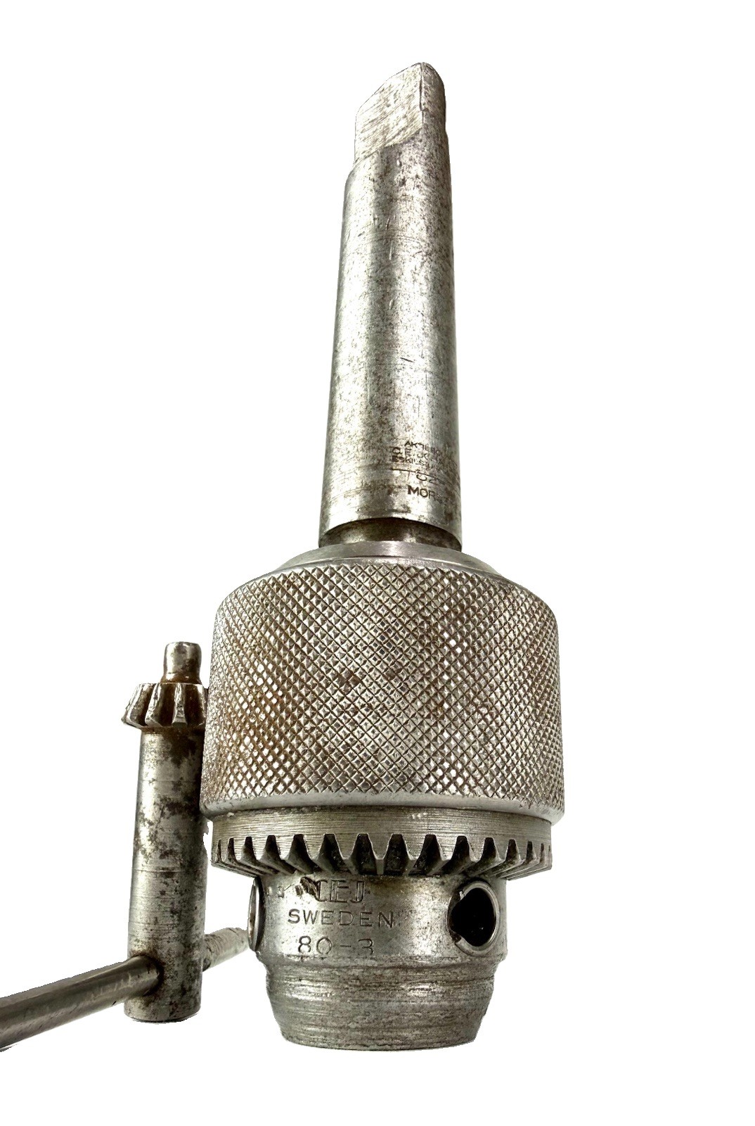Vintage CEJ Johansson 80-3 Drill Chuck MT3 Morse Taper 3 Arbor Sweden Matching K