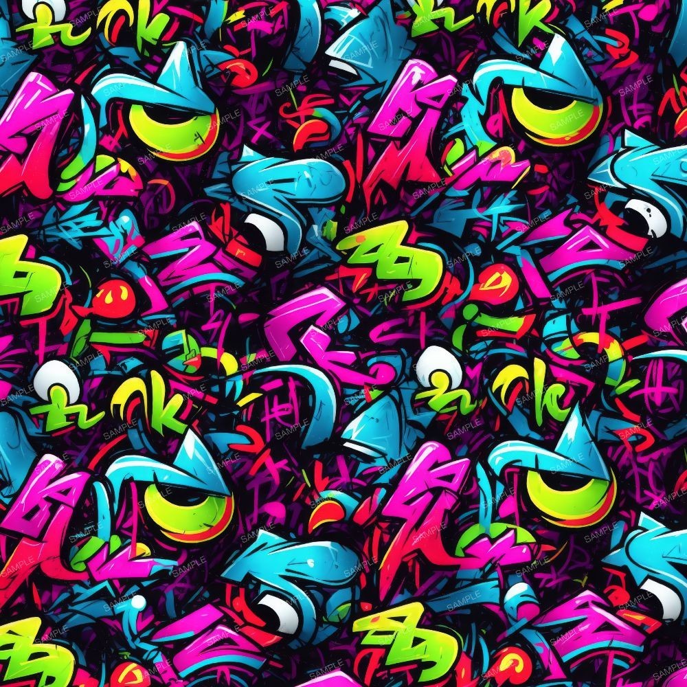 Graffiti 45 – 16″ x 48″ Hydrographic Film Hydro Dipping