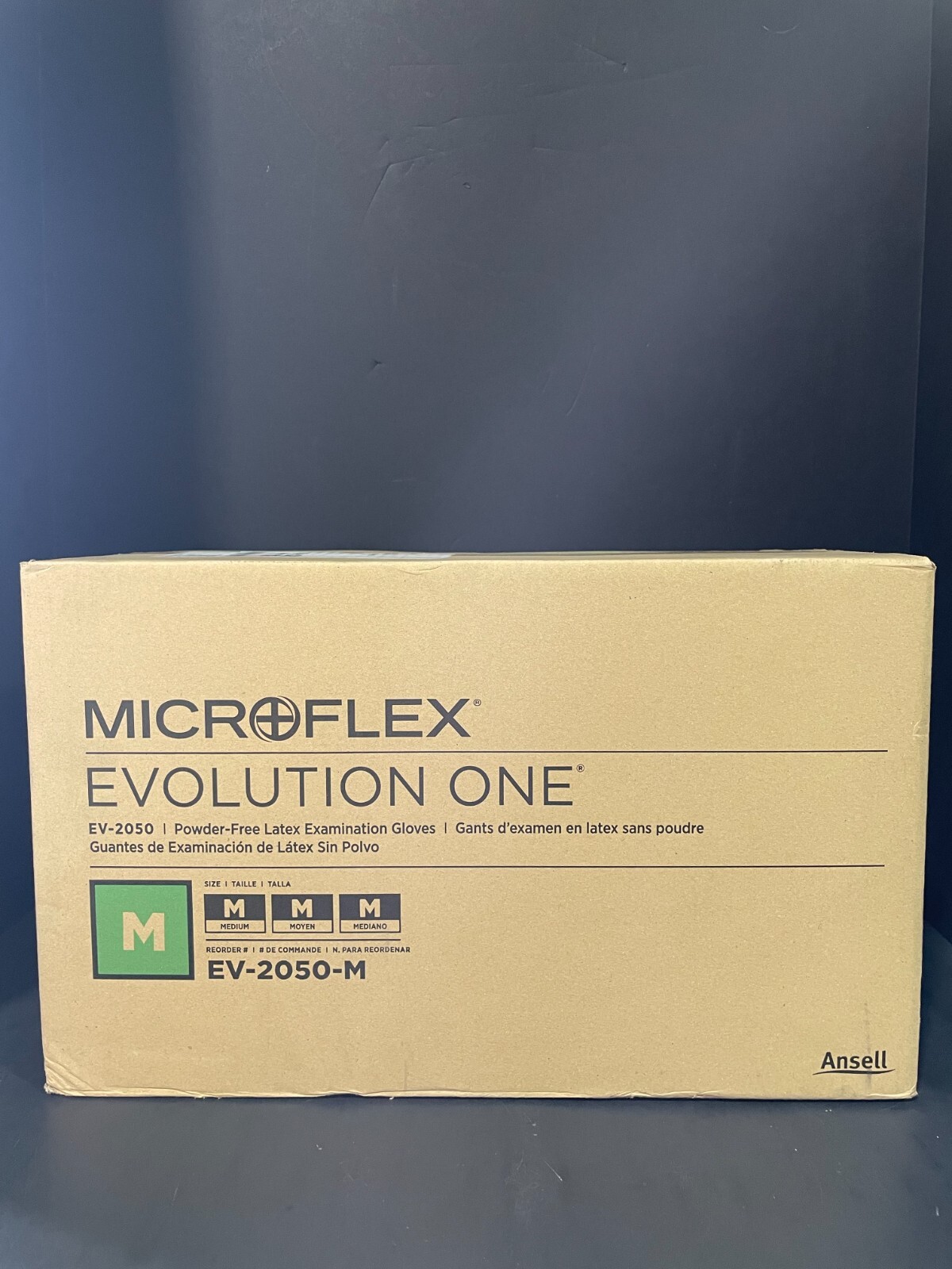 Ansell Latex Gloves Medium Microflex 10 Boxes with 100 Gloves Each