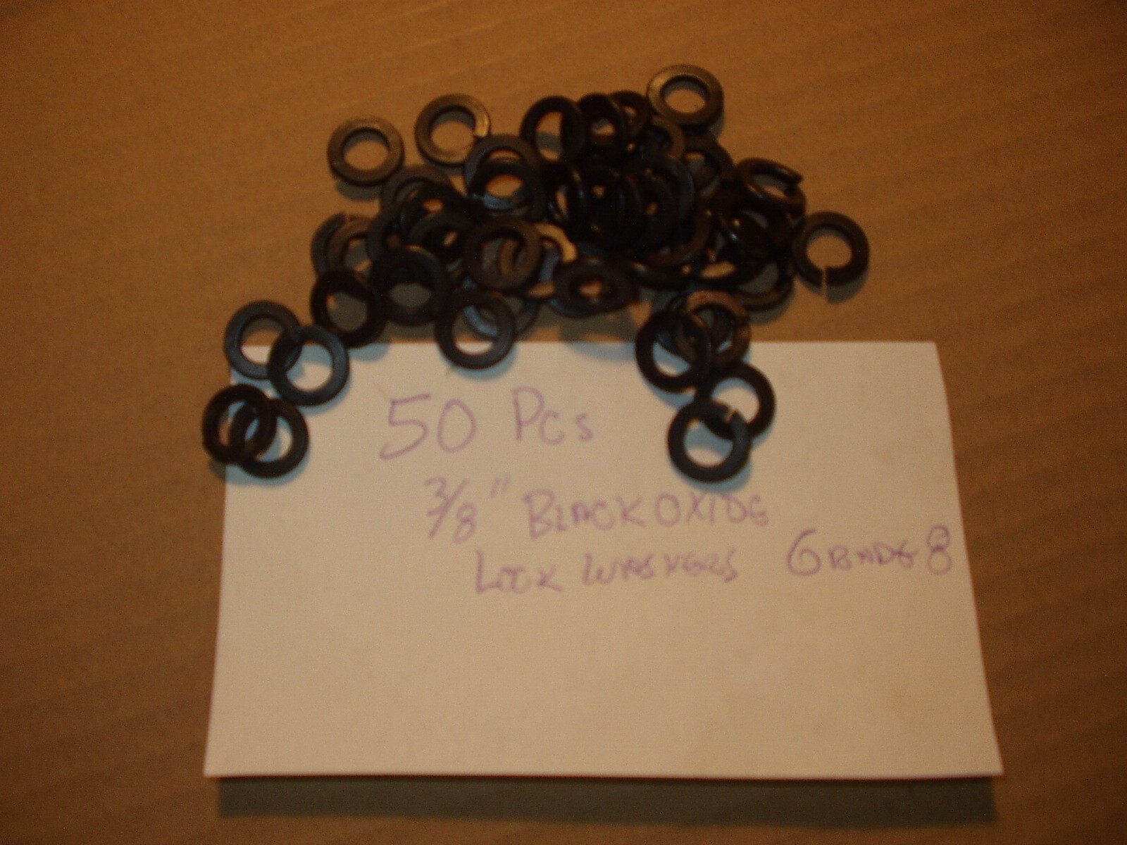 (Qty 50) M8 Standard Split Lock Washers Plain Finish / Black Oxide Gr8 ..332 id