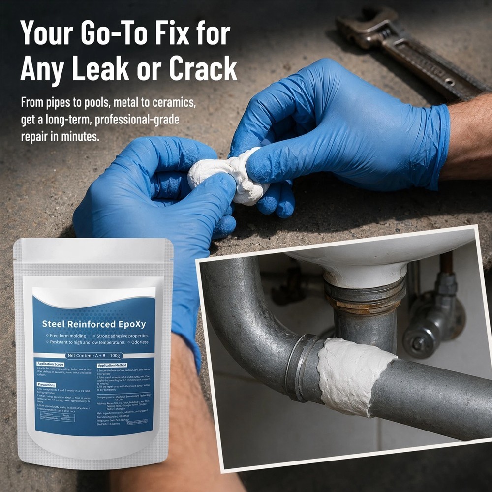 Steel Reinforced Epoxy Putty-Epoxy Putty Fast Repair Clay,Waterproof Heat-Resist