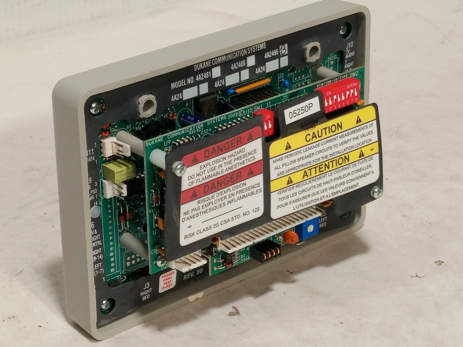 Dukane Nurse Call Duty Station Communication System 4A2495B 854N Intercom