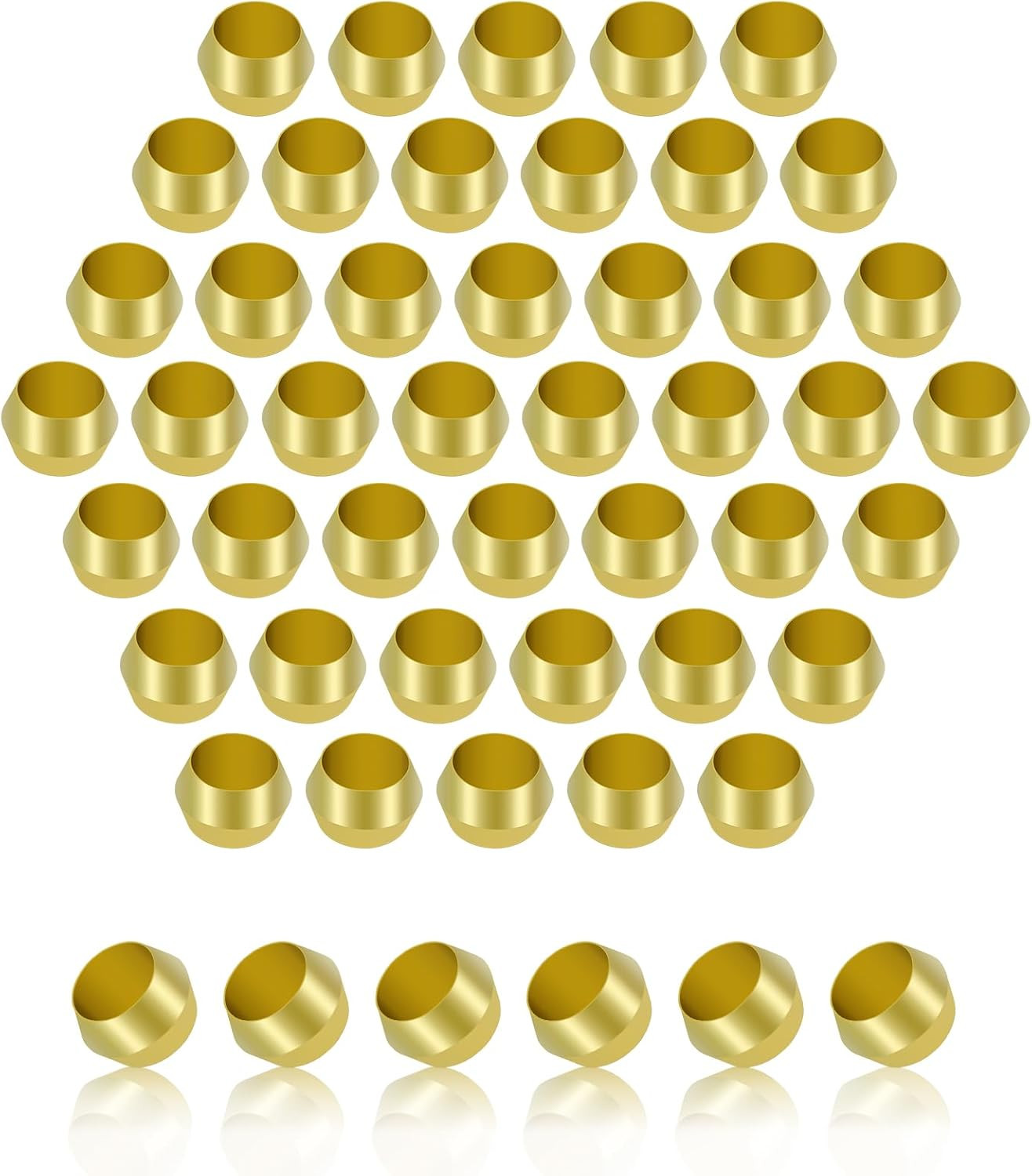 Brass Compression Ferrules Kit – 50 Pieces 3/8 Inch Inch 50 pcs
