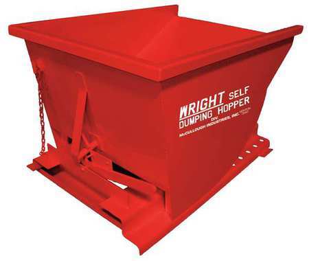 Zoro Select 2577 Red Self Dumping Hopper,4000 Lb.,Red
