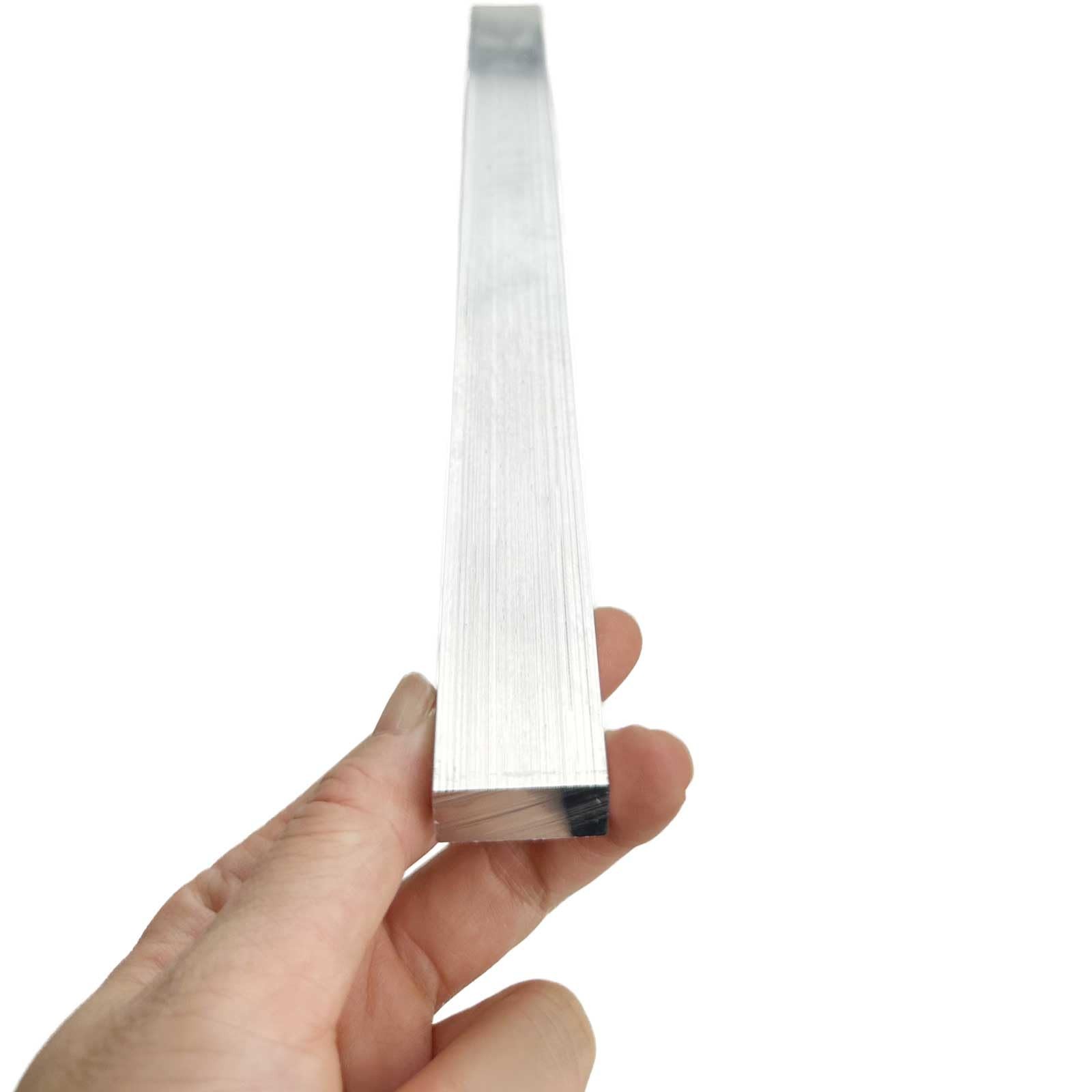 1 Piece 305mm x 25mm x 12mm 6063 Aluminum Flat Bar, 305*25*12mm, Silver