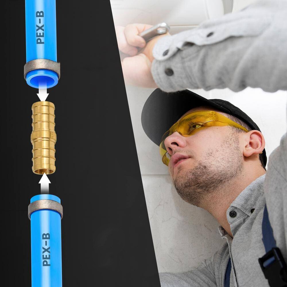 100 PIECES 3/4″ PEX ELBOW – BRASS CRIMP FITTINGS (LEAD-FREE)