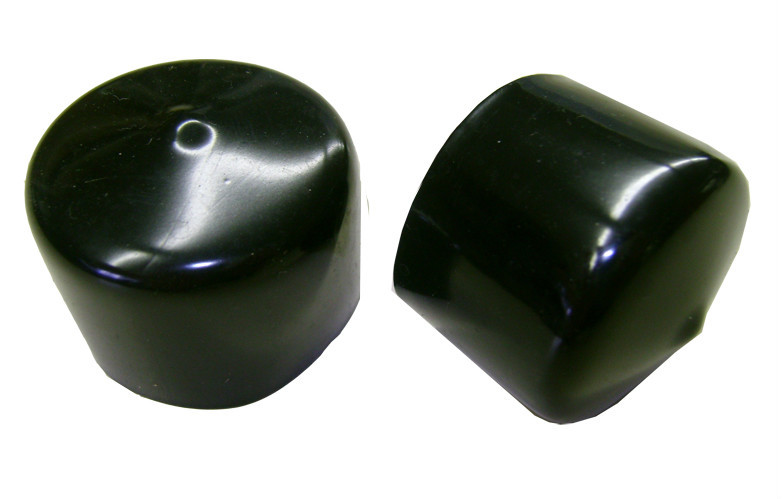 Lot of 2 Black Plastic Caps – Fits 1-1/2″ OD Tubing – Flexible End Cap 1.50″