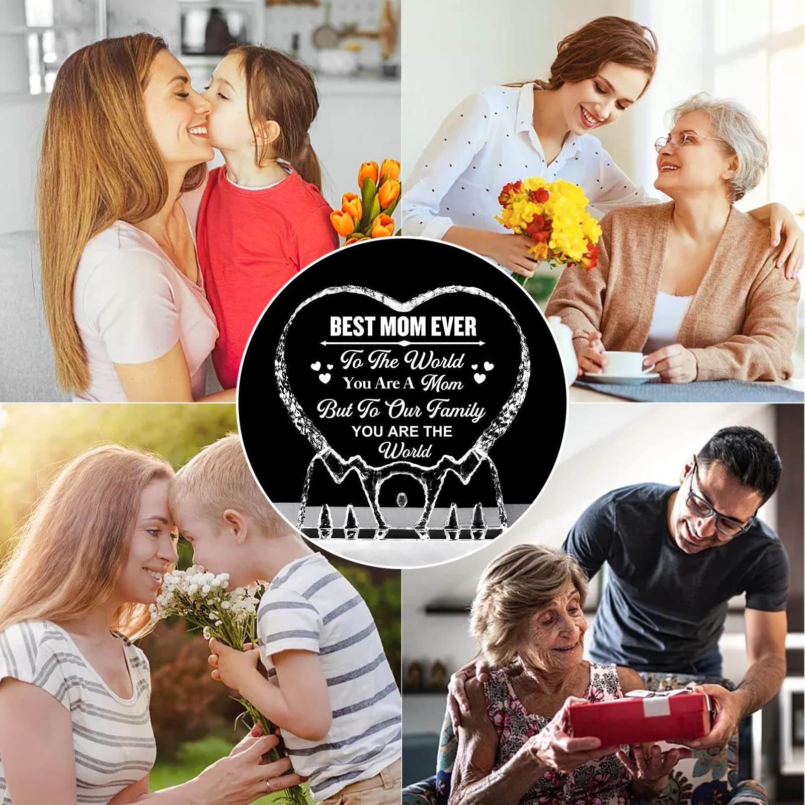 Gifts for Mom, Gifts for Mom from Daughter/Son,Valentines Anniversary Crystal Pr