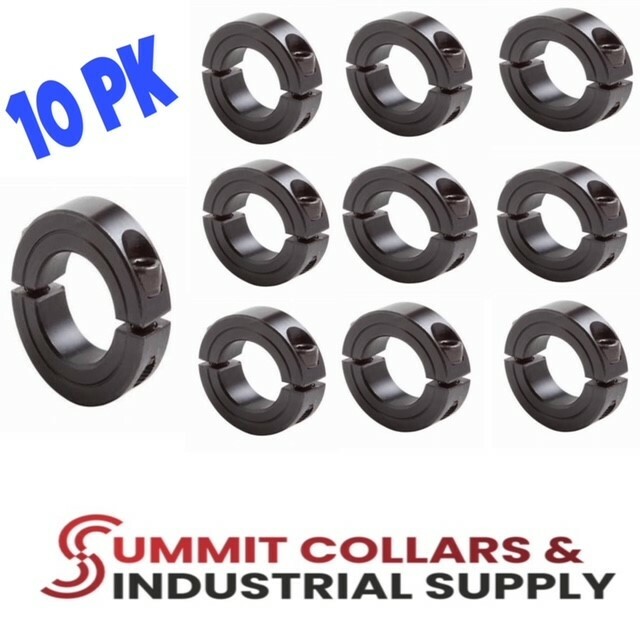 3/4” BORE DOUBLE SPLIT STEEL (10 PCS)CLAMPING SHAFT COLLAR BLACK OXIDE free ship
