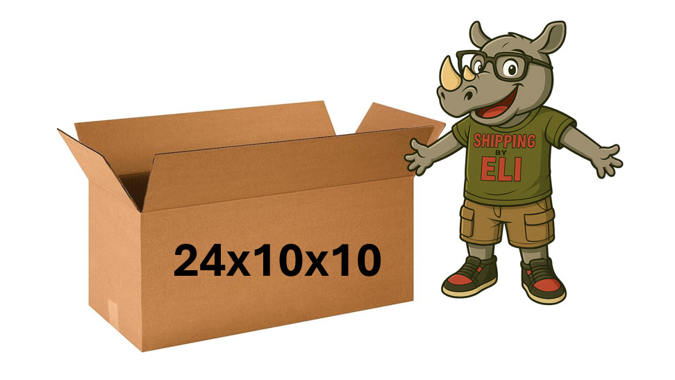 24″ x 10″ x 10″ CARDBOARD BOX – 200 lb – SINGLE BOX