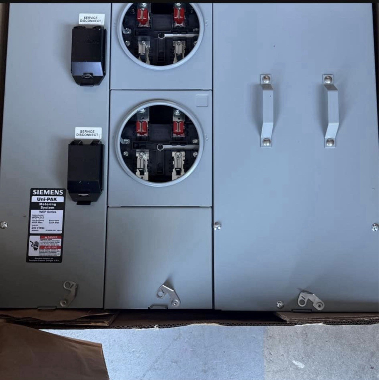 Siemens Uni-PAK WEP4212 400A 240V Metering System 2 Position Service Disconnect