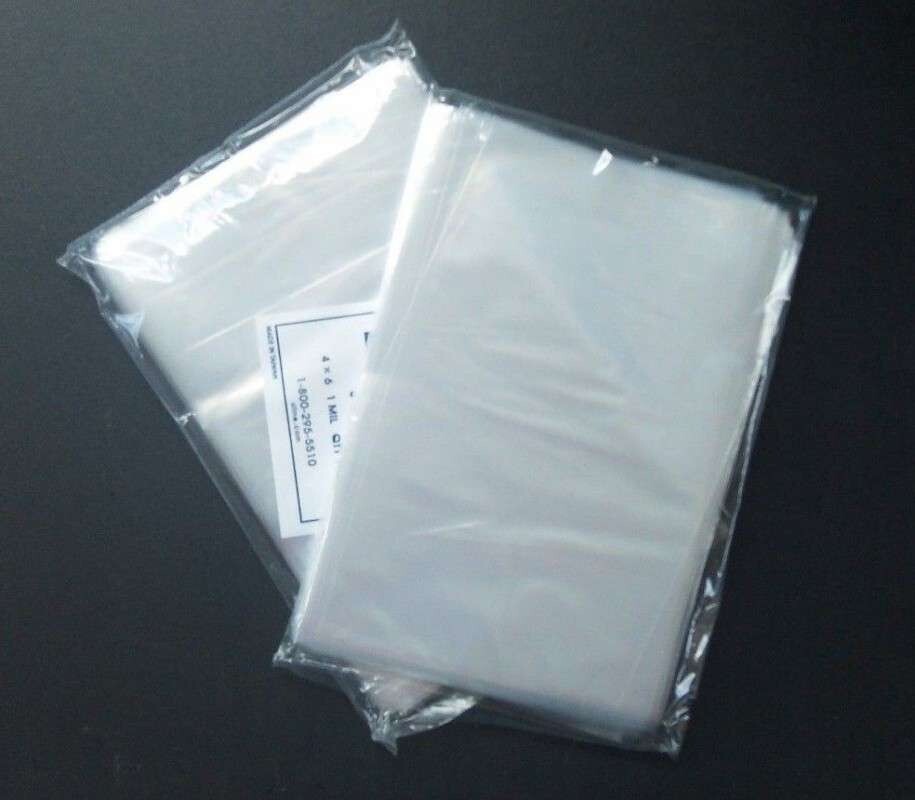 3×5″ Clear Poly Bags Lay-Flat Open Top End 3-Mil Case LDPE Plastic Packaging