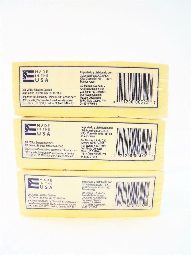 Highland Self-Stick Notes (3600 Sheets Total) Office Yellow Sticky Post #6539