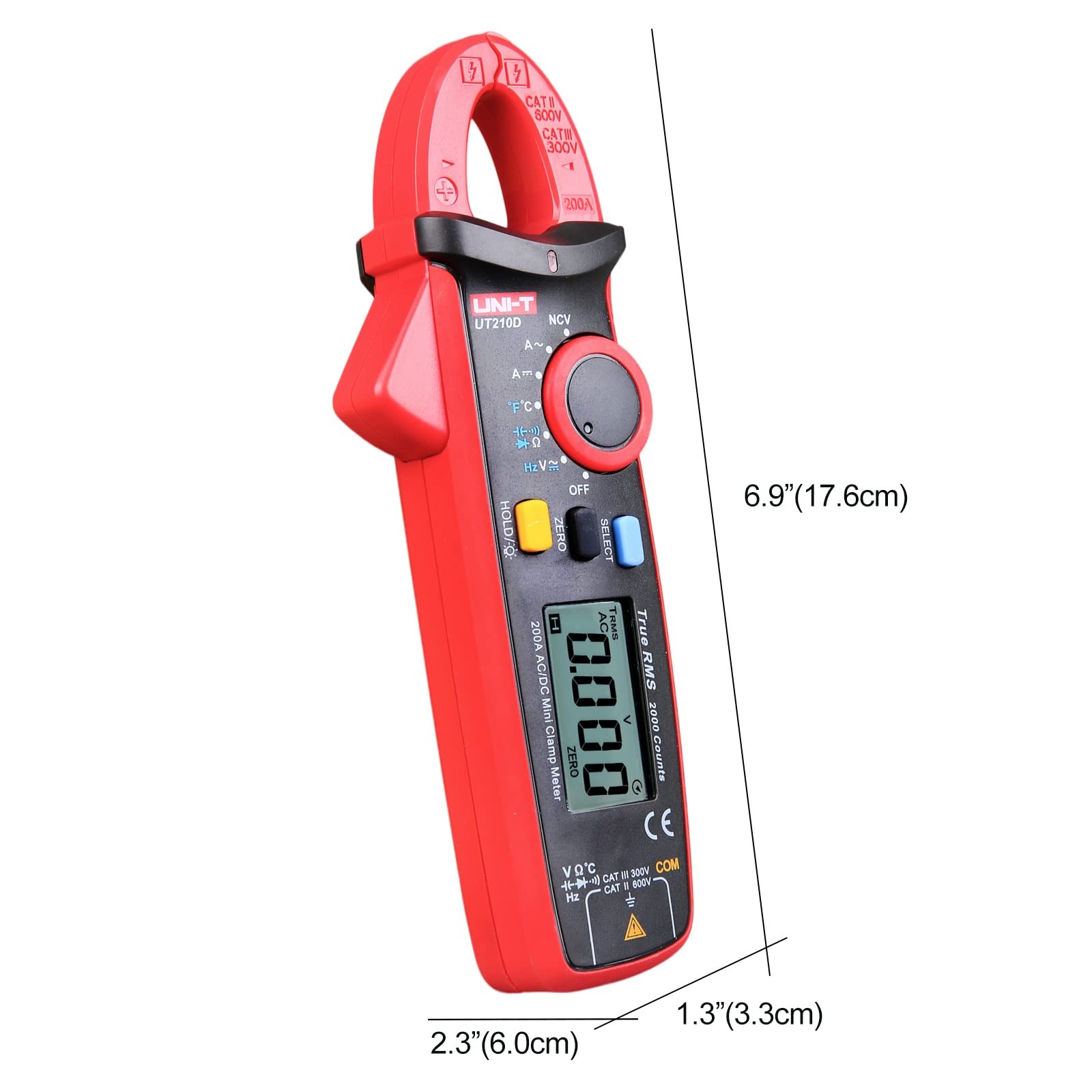 AC/DC Clamp Meter UT210D Amp Meter Clamp Multimeter Tester Digital Voltmeter …