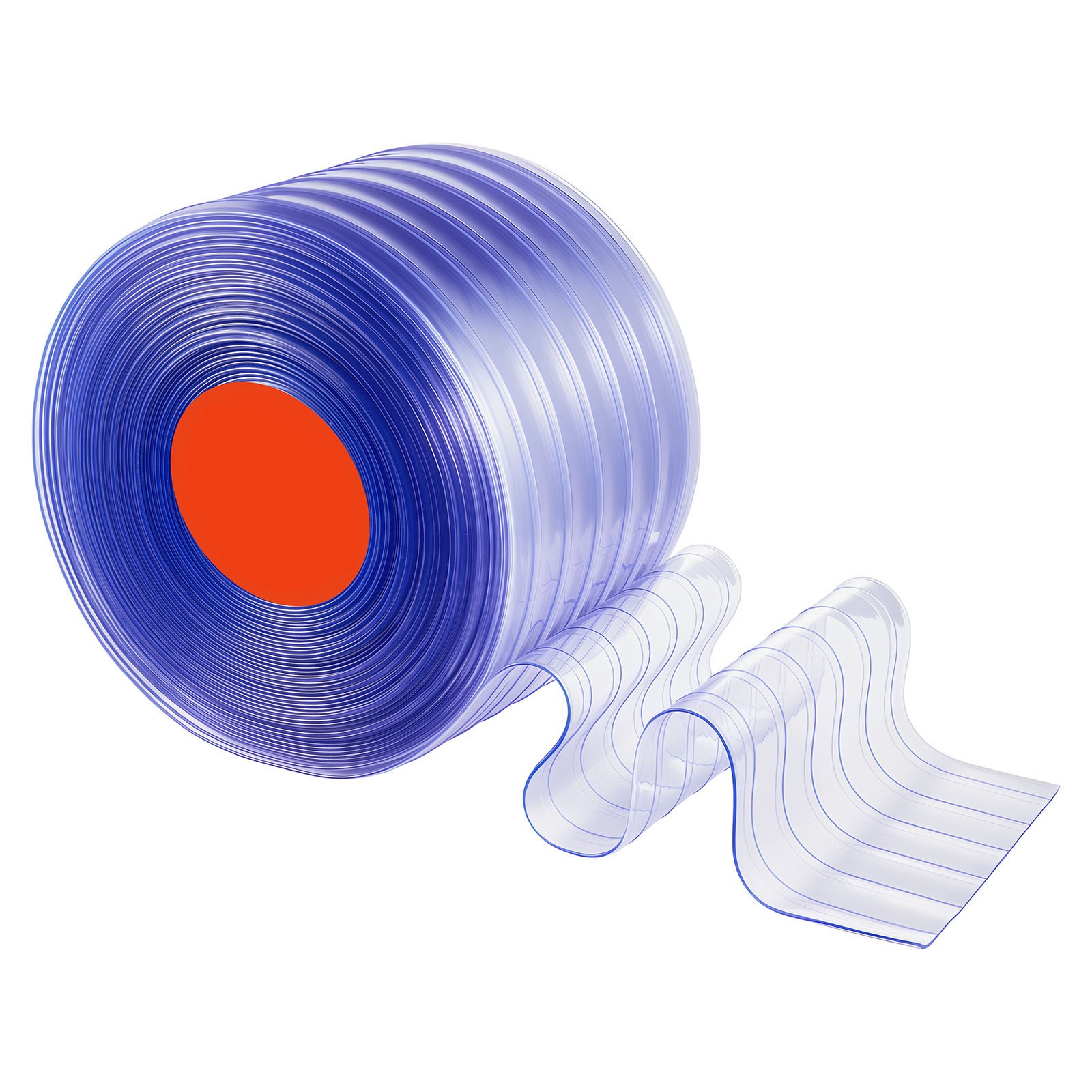 Uimoso PVC Ribbed Strip Curtain Roll, 101 ft x 12 in, Durable Plastic Door Cover