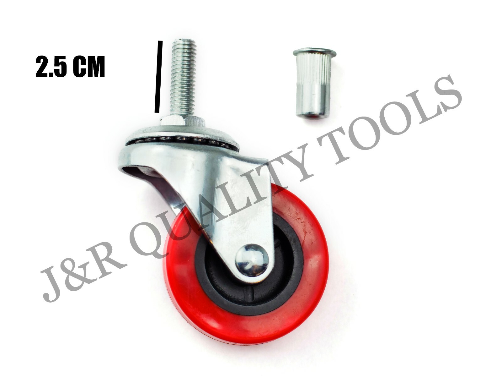 4 Pieces 2″ Replacement Caster Wheel for Creeper Swivel Chrome Plated Mechanic