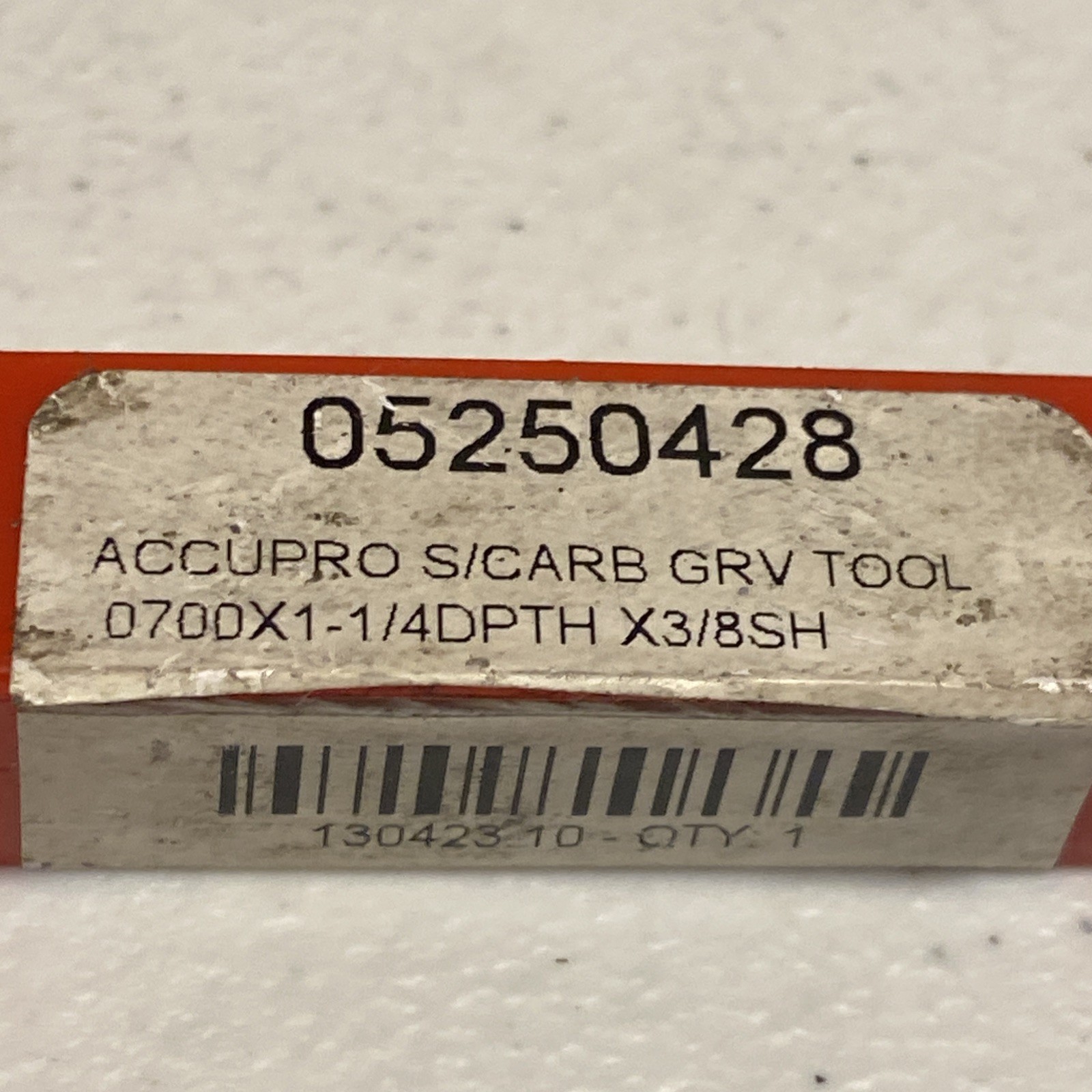 Accupro Solid Carbide Grooving Tool 05250428 .0700 x 1-1/4” Depth (I4)