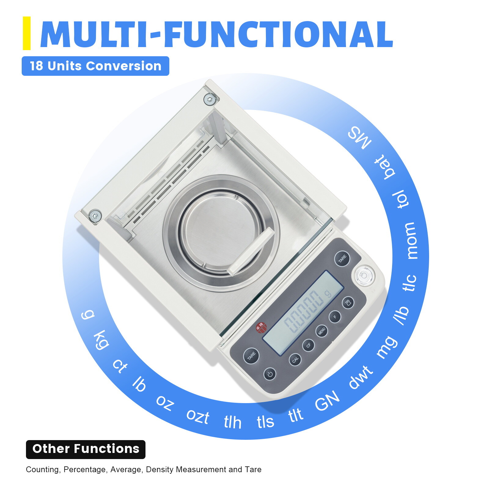 120 x 0.0001g 0.1mg Digital Electronic Analytical Balance Precision Lab Scale