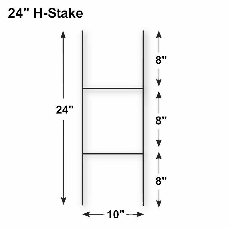 10 Pack – Custom Yard Signs-18×24-Full Color Design-Double Sided-Stakes Optional