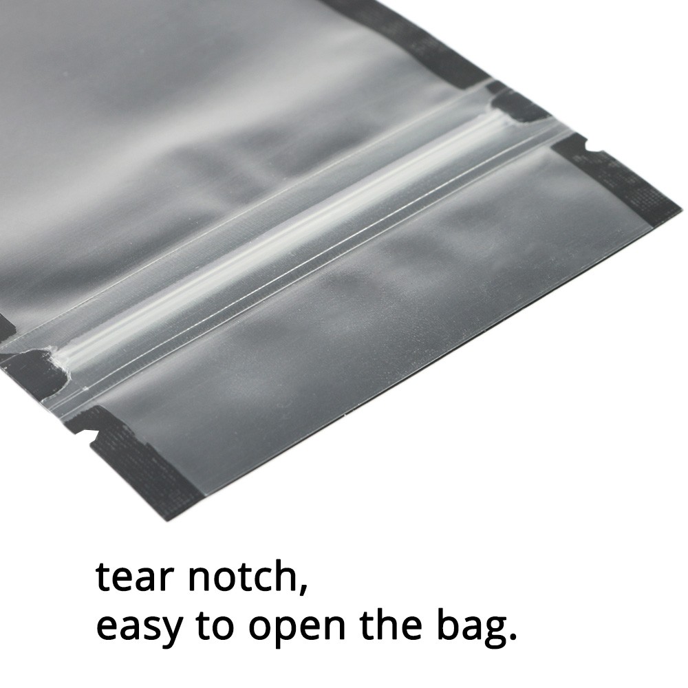 Matte Foil Mylar Bags With Custom Printing – Clear Fornt Color Back Food Pouches