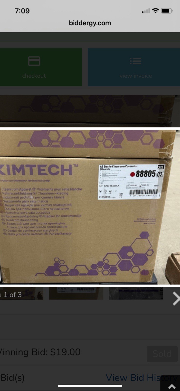 (25) Kimberly Clark Kimtech A5 Cleanroom Sterile Coveralls 88802 L VACUUM PACKED