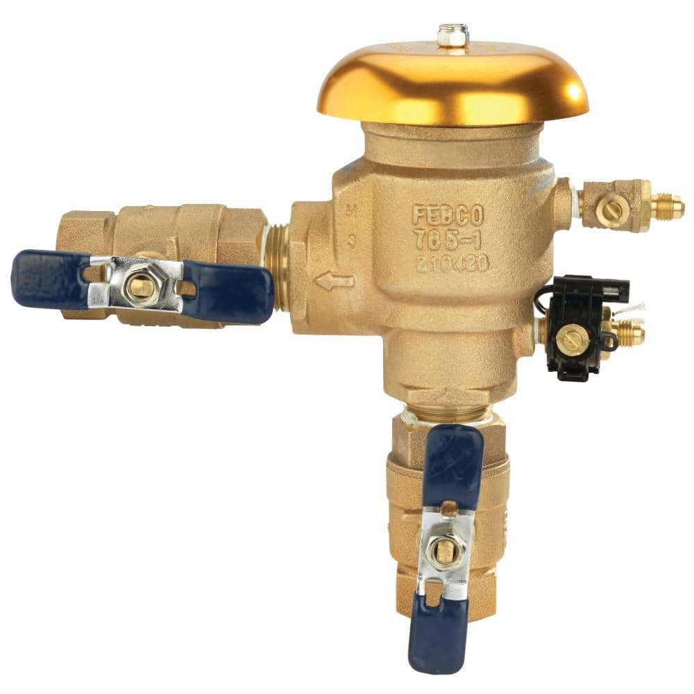 Febco 1 in. Bronze Pressure Vacuum Breaker Backflow Preventer, Freeze Sensor