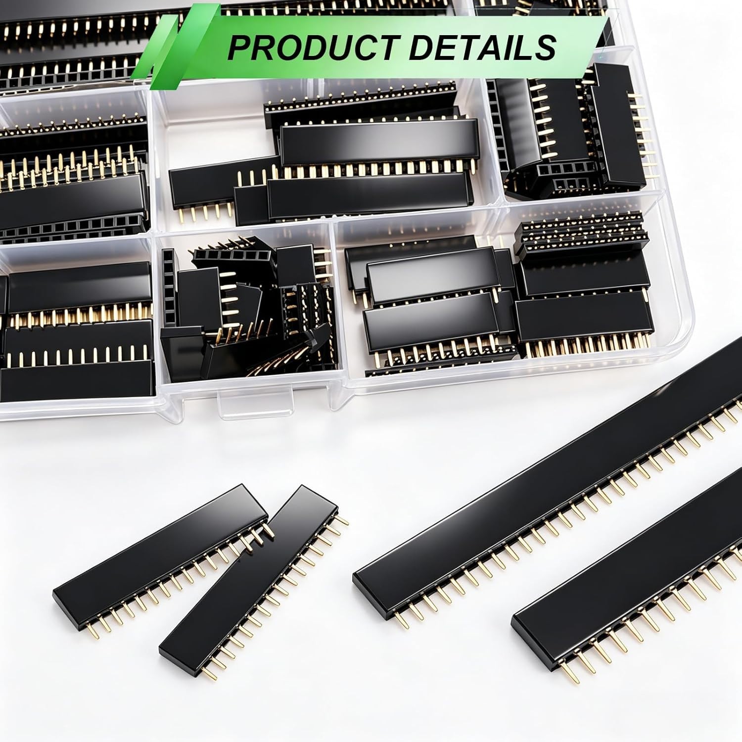 Comprehensive 104 PCS Connector Kit with 2.54mm Spacing – Ideal for PCB Assembly