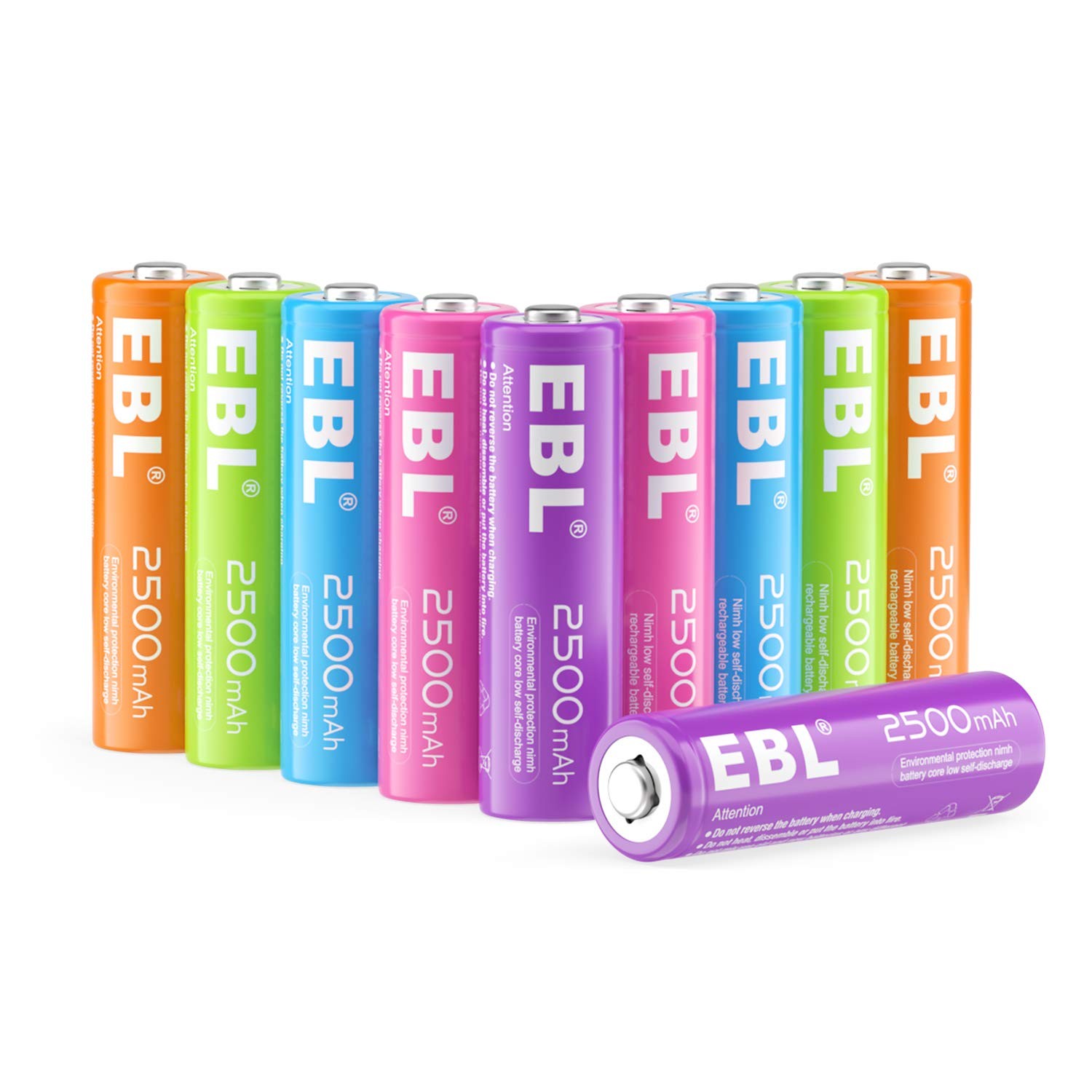 Ebl Aa Rechargeable Battery 10 Pack 2500Mah Ni-Mh Double A Pre-Charged
