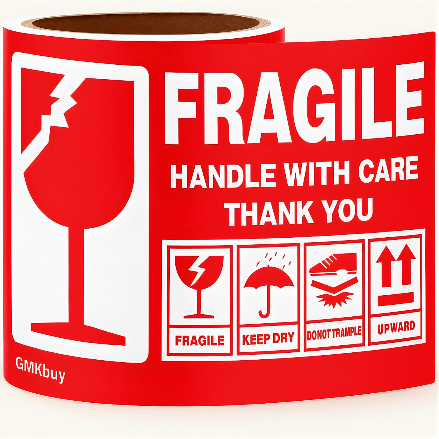 4 x 6 Inch – 100 Large Fragile Stickers for Shipping & Moving – Easy Tear, Perma
