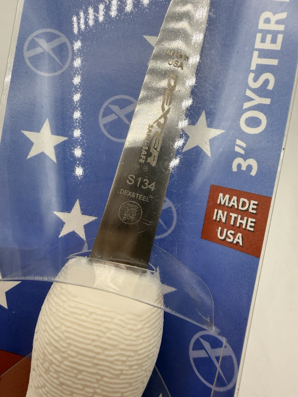 Dexter Russell S134PCP Sani-Safe 3″ Oyster Knife with White Textured : NEW