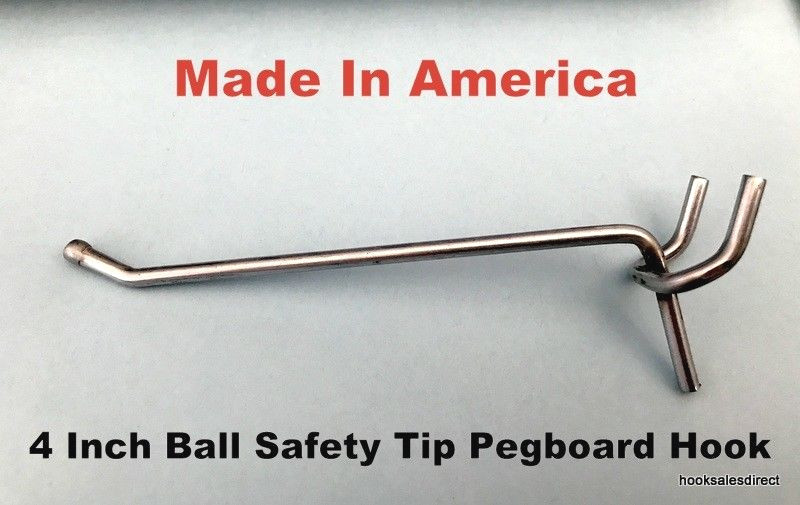 (200 PACK) 4 Inch All Metal Peg Hooks 1/8 to 1/4″ Pegboard, Slatwall, Garage kit